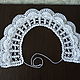 Кружевной воротник вязанный белый "Ванесса". Воротнички. lace-collar. Интернет-магазин Ярмарка Мастеров.  Фото №2