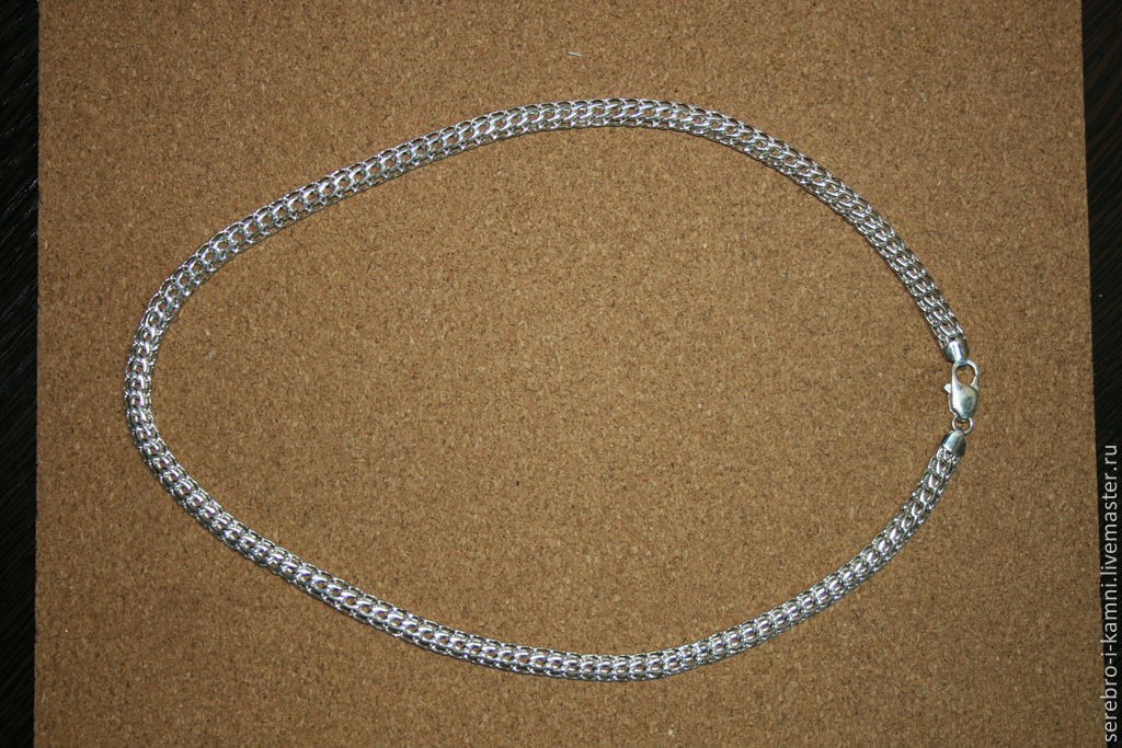 Серебряная цепочка на шею бисмарк