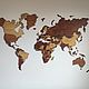 Карта мира из дерева (одноуровневая), Карты мира, Москва,  Фото №1