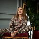 Пижамный  домашний костюм  "Праздничная клетка". Пижамы. Александра Майская. Интернет-магазин Ярмарка Мастеров.  Фото №2
