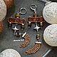 Order Earrings in BOHO style multi-row 'Distant stars'. Ekaterina Rud ( stylish stones ). Livemaster. . Thread earring Фото №3