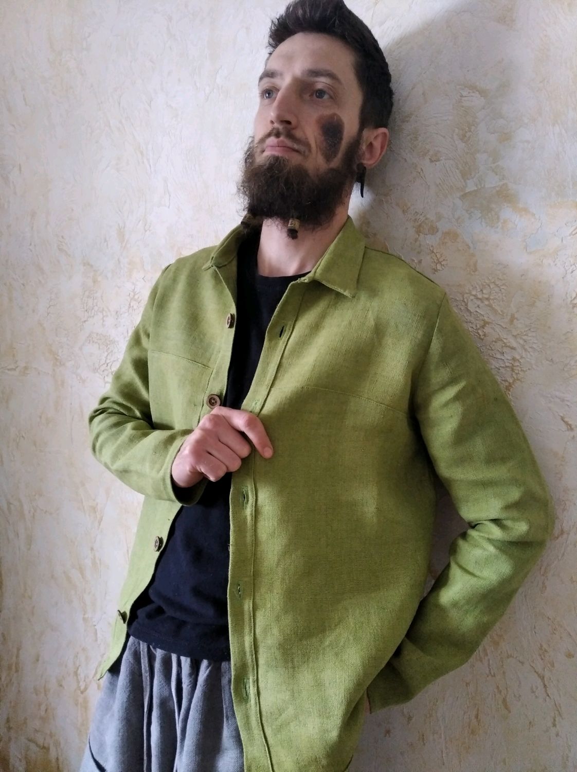 Мужская рубашка из конопли семечки марихуаны наложенным платежом