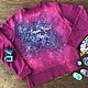 Sweatshirt with a Cosmos pattern. Customization painting of clothes. Sweatshirts. nataliadenimart. My Livemaster. Фото №6