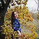 Boho blue linen dress with long sleeves 'Fairy Tale'. Dresses. Kupava - ethno/boho. My Livemaster. Фото №5