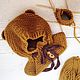 Вязаный шлем шапка Мишка-Манишка. Шапки. In-merino. Ярмарка Мастеров.  Фото №5