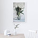 White tulips, oil painting on canvas, tulips in glass vase, Pictures, St. Petersburg,  Фото №1