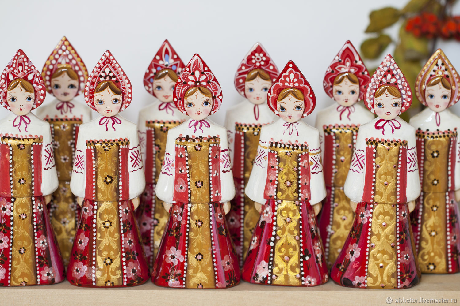 Figurines: Wooden figures in different colors, Figurines in Russian style, Moscow,  Фото №1