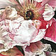 Oil painting 'Grace of the Peony' 90*90 cm, Pictures, Moscow,  Фото №1