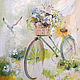 Flower wind. Bicycles. Картины. Annet Loginova. Интернет-магазин Ярмарка Мастеров.  Фото №2