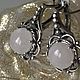 Order Earrings with rose quartz ' VALENCIA'. vlastelin-kolets (vlastelin-kolets). Livemaster. . Earrings Фото №3