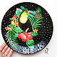 Order 'Toucan in the rainforest ' decorative plate on the wall. Art by Tanya Shest. Livemaster. . Decorative plates Фото №3