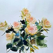 Акварель "Имя розы" картина