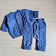 Knitted suit for a newborn: blouse pants 62/68. Baby Clothing Sets. handmade for baby (alenka3). My Livemaster. Фото №6