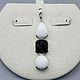 Silver pendant with black onyx and white agate, Pendants, Moscow,  Фото №1