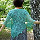 Shawl knitted openwork silk Firyuza, shawl knitting. Shawls. Lace Shawl by Olga. My Livemaster. Фото №5