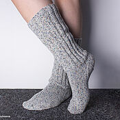 Аксессуары handmade. Livemaster - original item Knitted long merino socks. Handmade.