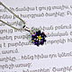 Серебряный кулон Незабудка с цирконами SS0012. Подвеска. Sunny Silver. Ярмарка Мастеров.  Фото №6