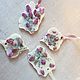 Scented sachet: Florentine sachet with roses, Gift set of 4 pcs. Aromatic sachets. Malenkie radosti (bronven). My Livemaster. Фото №6