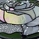Белая роза. Двойной витраж в витражной технике Тиффани, Витражи, Москва,  Фото №1