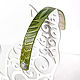 Light Olive Green Leather Bracelet for Women Girls. Cuff bracelet. Two Starlings. Online shopping on My Livemaster.  Фото №2