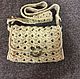 Handbag-the envelope.knitted jute'Irishka'', Classic Bag, Kaluga,  Фото №1