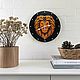 Order Lion - king of beasts. Hand-painted wall clock. Clocks for Home (Julia). Livemaster. . Watch Фото №3