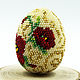 Easter egg from beads 'Poppies in lace'. Eggs. KOTiYA. My Livemaster. Фото №5