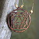 Заказать Подвес Дурга Янтра из дерева, зебрано, 5,5 см. Yantra Wood. Ярмарка Мастеров. . Оберег Фото №3