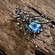 Brooch Scarab Beetle blue (bro-003-02-04). Badge. #Ofel_way. Online shopping on My Livemaster.  Фото №2