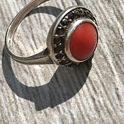 Винтаж handmade. Livemaster - original item Silver ring with coral, Holland. Handmade.