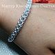 Order Bracelet "Ulla" sterling silver 925. Jewelry happiness Master BRB. Livemaster. . Braided bracelet Фото №3