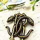 Винтаж: Брошь Roberto Cavalli. Брошь монограмма Роберто Кавалли, Броши винтажные, Москва,  Фото №1