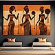Оригинальная картина маслом в интерьер Африканки Современное искусство