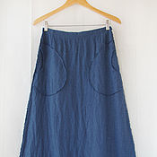 Одежда handmade. Livemaster - original item Long linen skirt with open edges. Handmade.