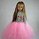 Пышное платье для девочки, розовое с вышивкой "Маленькая принцесса", , Murcia,  Фото №1