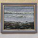 North sea in gray-green scale oil painting 40h50, Pictures, St. Petersburg,  Фото №1