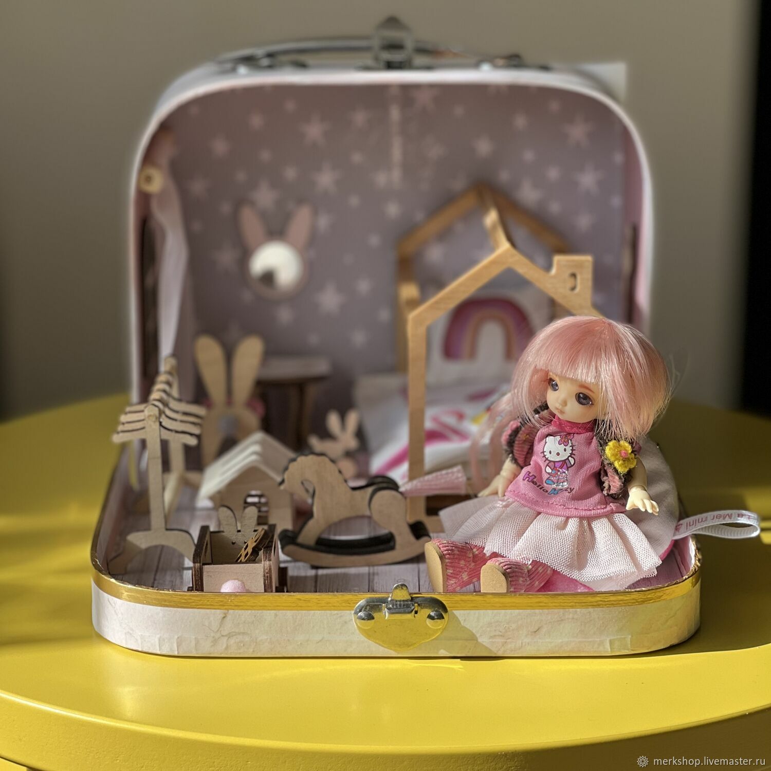 Кукольный дом чемоданчик на день рождения девочке, кукольная мебель, Румбоксы, Челябинск,  Фото №1