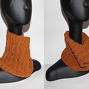 Knitted leg warmers wool Alpaca 