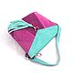 Suede summer handbag 'Mint-purple duet'. Classic Bag. Handbags genuine leather handmade. Online shopping on My Livemaster.  Фото №2