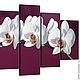 White Orchid on the purple background. Pictures. Beautiful Pictures. Online shopping on My Livemaster.  Фото №2