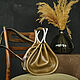 Кожаная сумка-мешок Оливковый цвет "Bucket bag", Сумка-мешок, Барнаул,  Фото №1