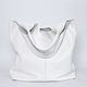 Order Bag Bag leather white String bag medium Package T shirt Shopper Bag leather. BagsByKaterinaKlestova (kklestova). Livemaster. . Sacks Фото №3