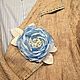 Rose brooch 'Blue'. Brooches. Novozhilova Hats. My Livemaster. Фото №6