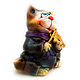 Ceramic figurine 'Cat with violin'. Figurine. aboka. Online shopping on My Livemaster.  Фото №2