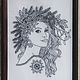 Схема для вышивки Blackwork: Красавица Зима. Схемы для вышивки. LD-blackstitch. Интернет-магазин Ярмарка Мастеров.  Фото №2