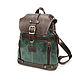 Order  Women's leather backpack brown-green Canna. Natalia Kalinovskaya. Livemaster. . Backpacks Фото №3