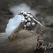 Украшения handmade. Livemaster - original item Ring with crystal brush. Handmade.