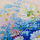 Still life with blue flowers Oil painting bouquet. Pictures. kartina-sochi. Online shopping on My Livemaster.  Фото №2