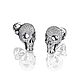 Заказать Cтильные бриллиантовые серьги черепа PRETTY SKULLS. Obruchalkicom. Ярмарка Мастеров. . Серьги-пусеты Фото №3