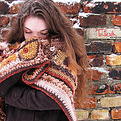 Knitted scarf boho 